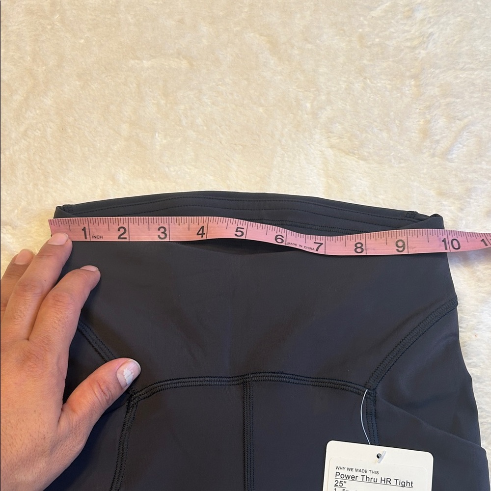 NWT lululemon Black Tights (Power Thru) - Picture 4 of 12